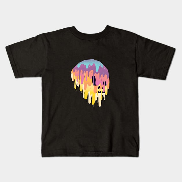 Paint skull Kids T-Shirt by jsein28